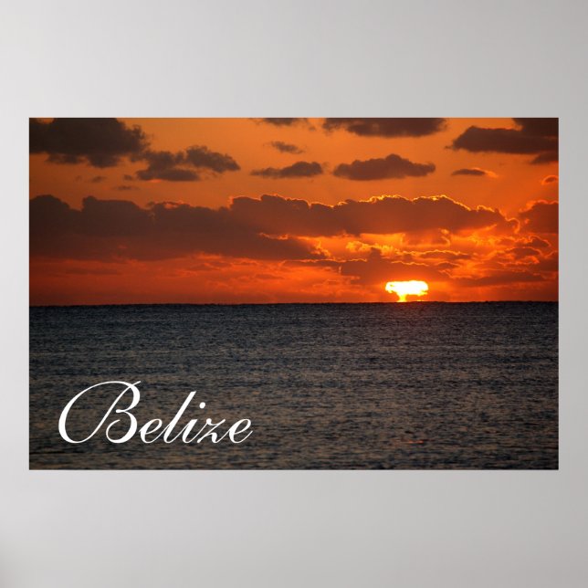 Belize Sunrise Poster2 Poster (Front)