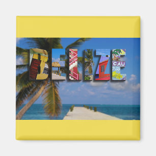 Belize Tropical Beach Blue Ocean Travel Photos Magnet