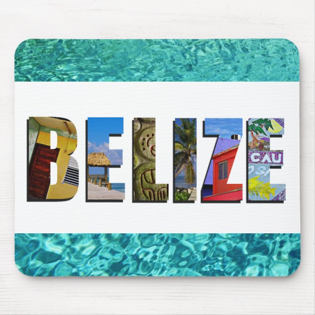 Belize Tropical Beach Blue Ocean Travel Photos Mouse Pad (Front)