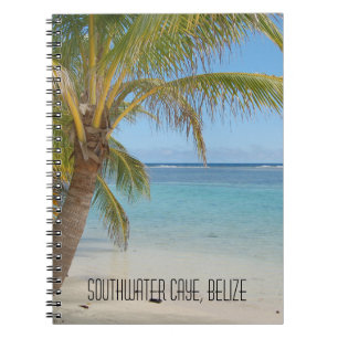 Belize Tropical Beach Caribbean Sea Seascape Notebook