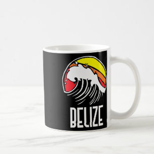 Belize Vintage 80s Retro Surfing Beach Wave Graphi Coffee Mug