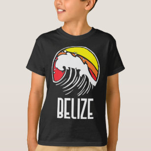 Belize Vintage 80s Retro Surfing Beach Wave Graphi T-Shirt