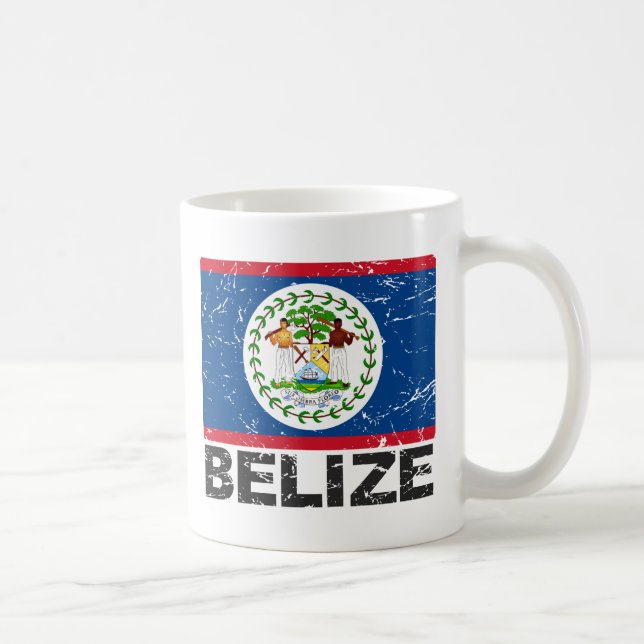 Belize Vintage Flag Coffee Mug (Right)