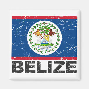 Belize Vintage Flag Magnet