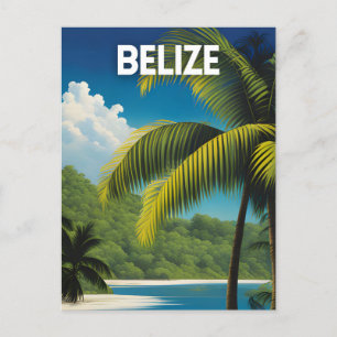 Belize Vintage Travel Art Postcard