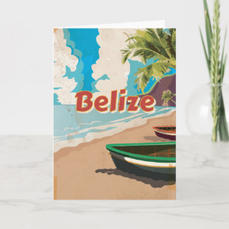 Belize Vintage travel poster Holiday Card
