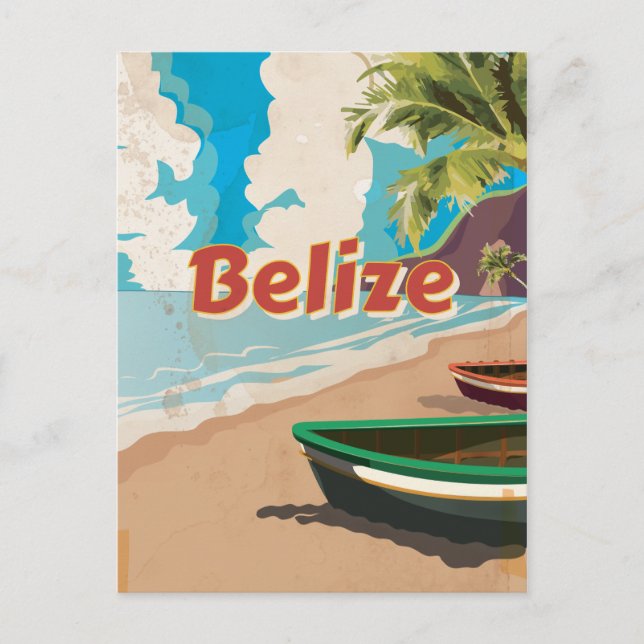 Belize Vintage travel poster Postcard (Front)