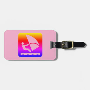Belize Windsurfing (Caulker Caye) Rainbow Luggage Tag