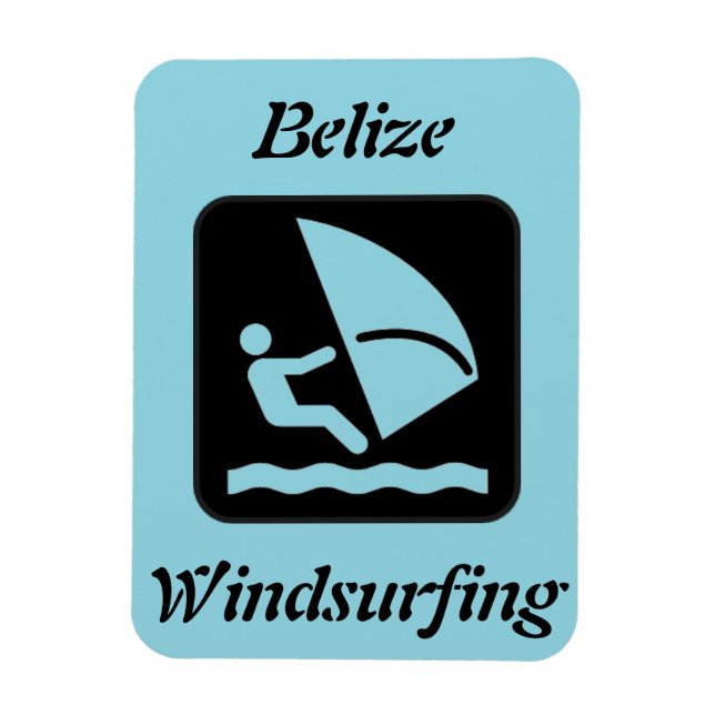 Belize Windsurfing (Glover's Reef Atoll) Magnet (Vertical)