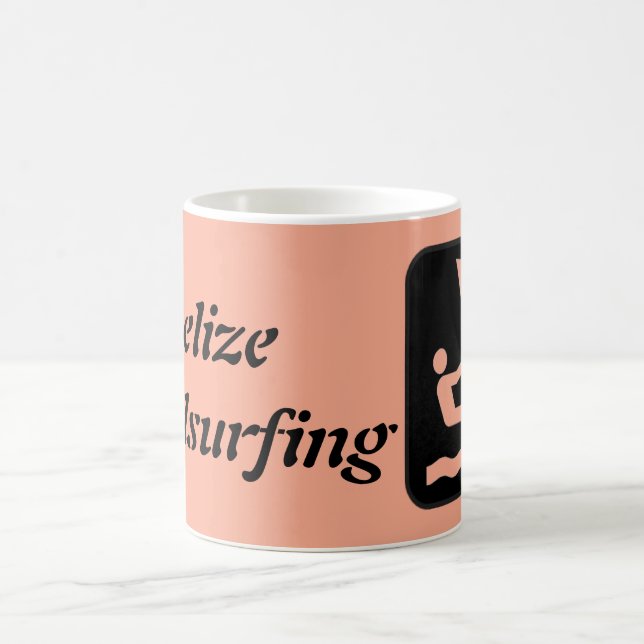 Belize Windsurfing (Long Caye Glover's Reef Atoll) Coffee Mug (Center)