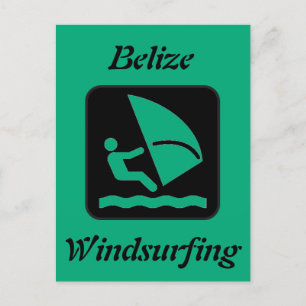 Belize Windsurfing (Long Caye Glover's Reef Atoll) Postcard