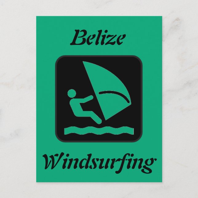 Belize Windsurfing (Long Caye Glover's Reef Atoll) Postcard (Front)