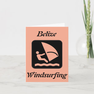 Belize Windsurfing (Long Caye Glover's Reef Atoll) Thank You Card