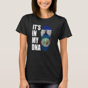 Belizean And Basotho Mix DNA Heritage Flag T-Shirt