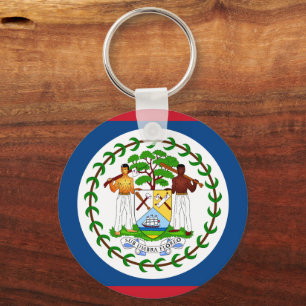 Belizean Flag & Belize holiday, patriots /sports Keychain