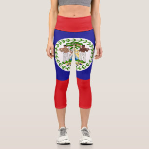 Belizean Flag Capri Leggings
