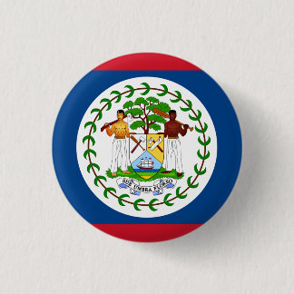 Belizean Flag, Flag of Belize 1 Inch Round Button
