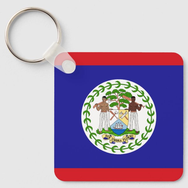 Belizean Flag Keychain (Front)