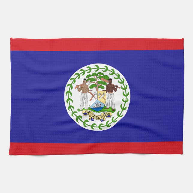 Belizean Flag Kitchen Towel (Horizontal)