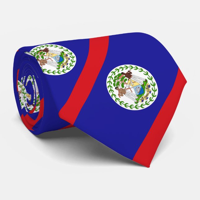 Belizean Flag Tie (Rolled)