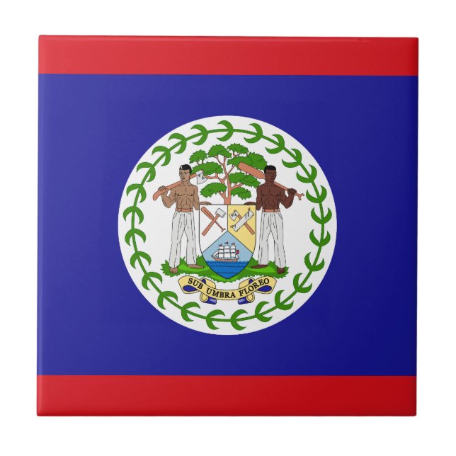 Belizean Flag Tile (Front)