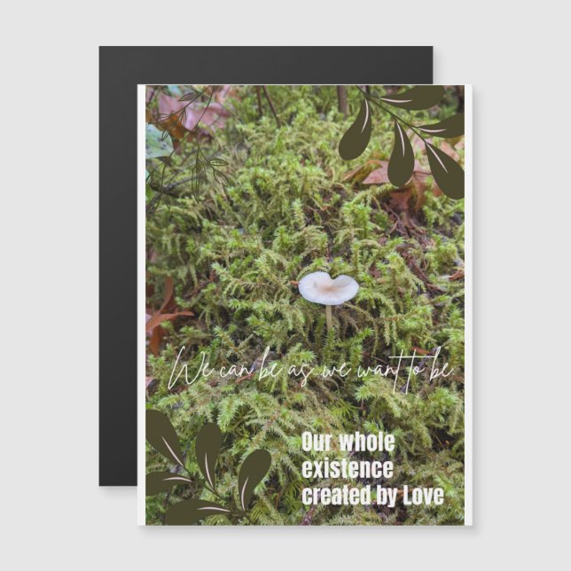 Belknap Mushroom with Connection Quote Magnet (Front/Back)