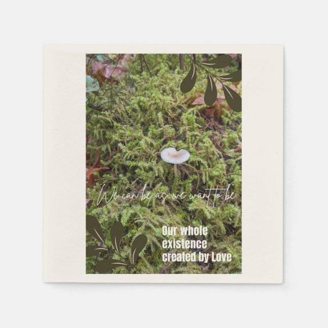 Belknap Mushroom with Quote Napkin (Front)