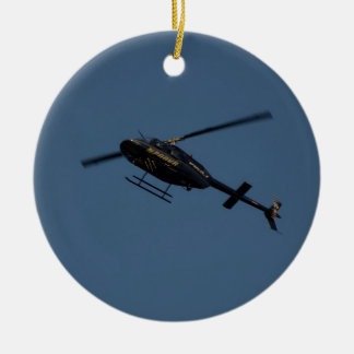 Bell 206B-3 JetRanger III Helicopter. Ceramic Ornament