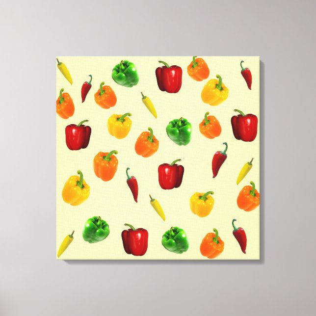 Bell and Mini Pepper Canvas Print (Front)