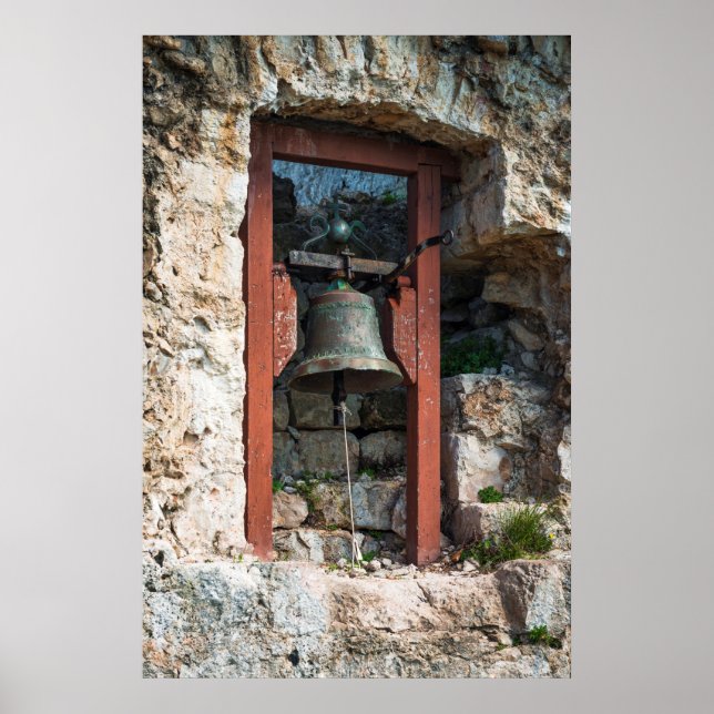 Bell At St. Michael'S Fort, Croatia Poster (Front)