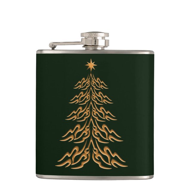 Bell Christmas Tree Flask (Front)