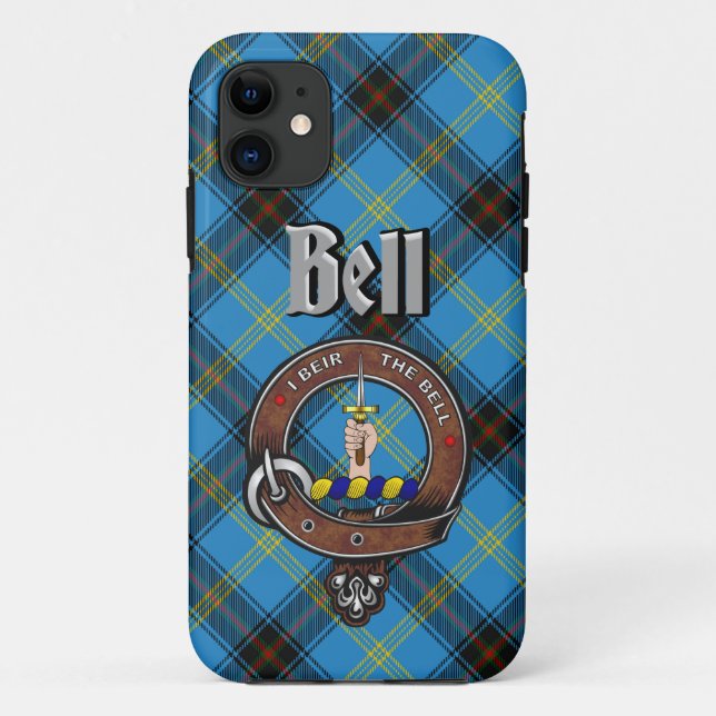 Bell Clan Badge & Tartan Phone Case (Back)