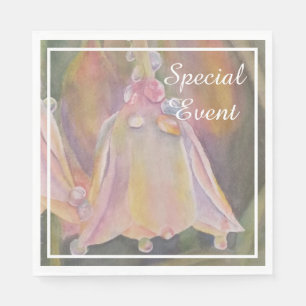 BELL FLOWER BABY REVEAL PARTY MONOGRAM NAPKIN
