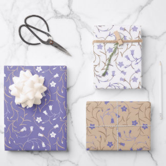 bell flowers wrapping paper sheet
