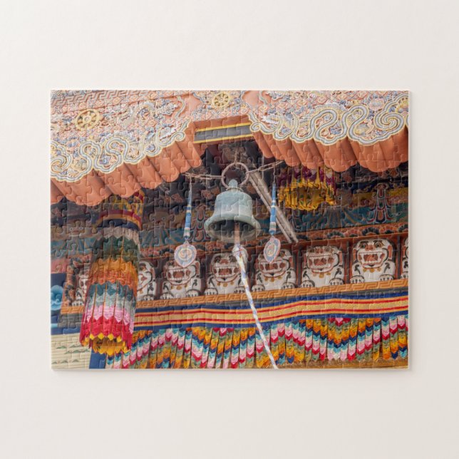 Bell in Punakha Dzong - Bhutan, Himalaya, Asia Jigsaw Puzzle (Horizontal)