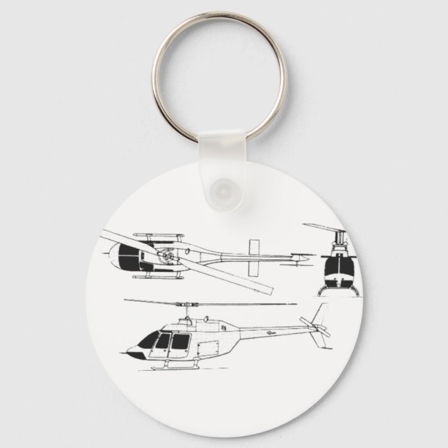 Bell Jet Ranger / TH- Keychain (Front)
