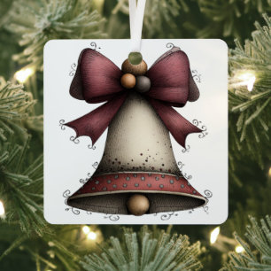 Bell of Holiday Cheer Metal Ornament