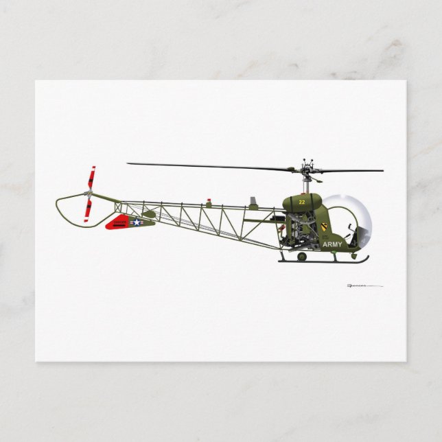 Bell OH-13 Sioux Postcard (Front)