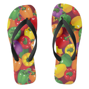 Bell Pepper Pattern Flip Flops