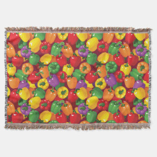 Bell Pepper Pattern Throw Blanket