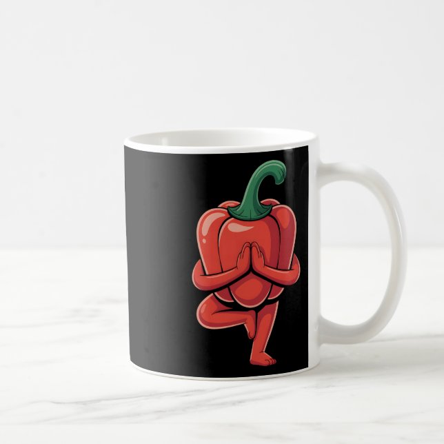 Bell Pepper Yoga  Coffee Mug (Right)