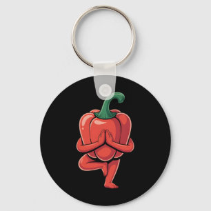 Bell Pepper Yoga Keychain