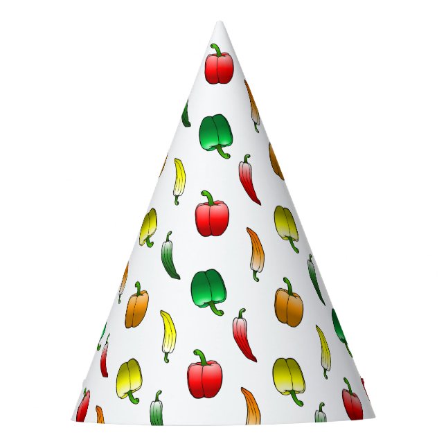 Bell Peppers and Sweet Long Peppers Party Hat (Front)