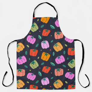Bell Peppers Hand Drawn Vegetable Apron