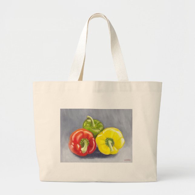 Bell Peppers Large Tote Bag (Front)