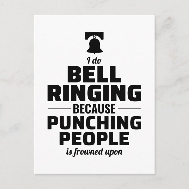 Bell Ringer Ringing Collector Campanologist Funny Postcard (Front)