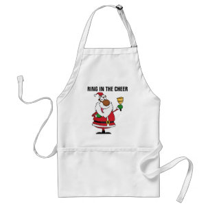 Bell Ringing Black Santa Claus Standard Apron