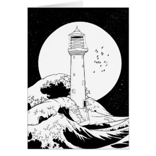 Bell Rock lighthouse black and white