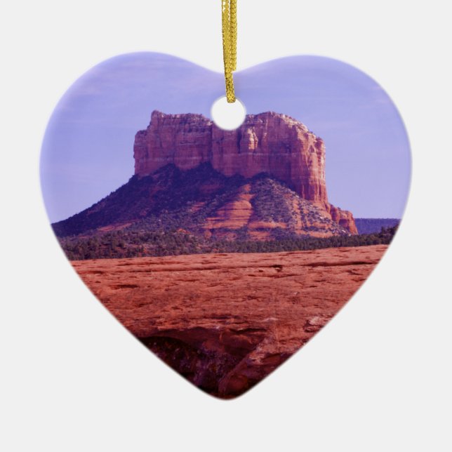 Bell Rock Sedona Ceramic Ornament (Front)