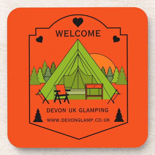 Bell Tent Glamping Business Coaster (Front)
